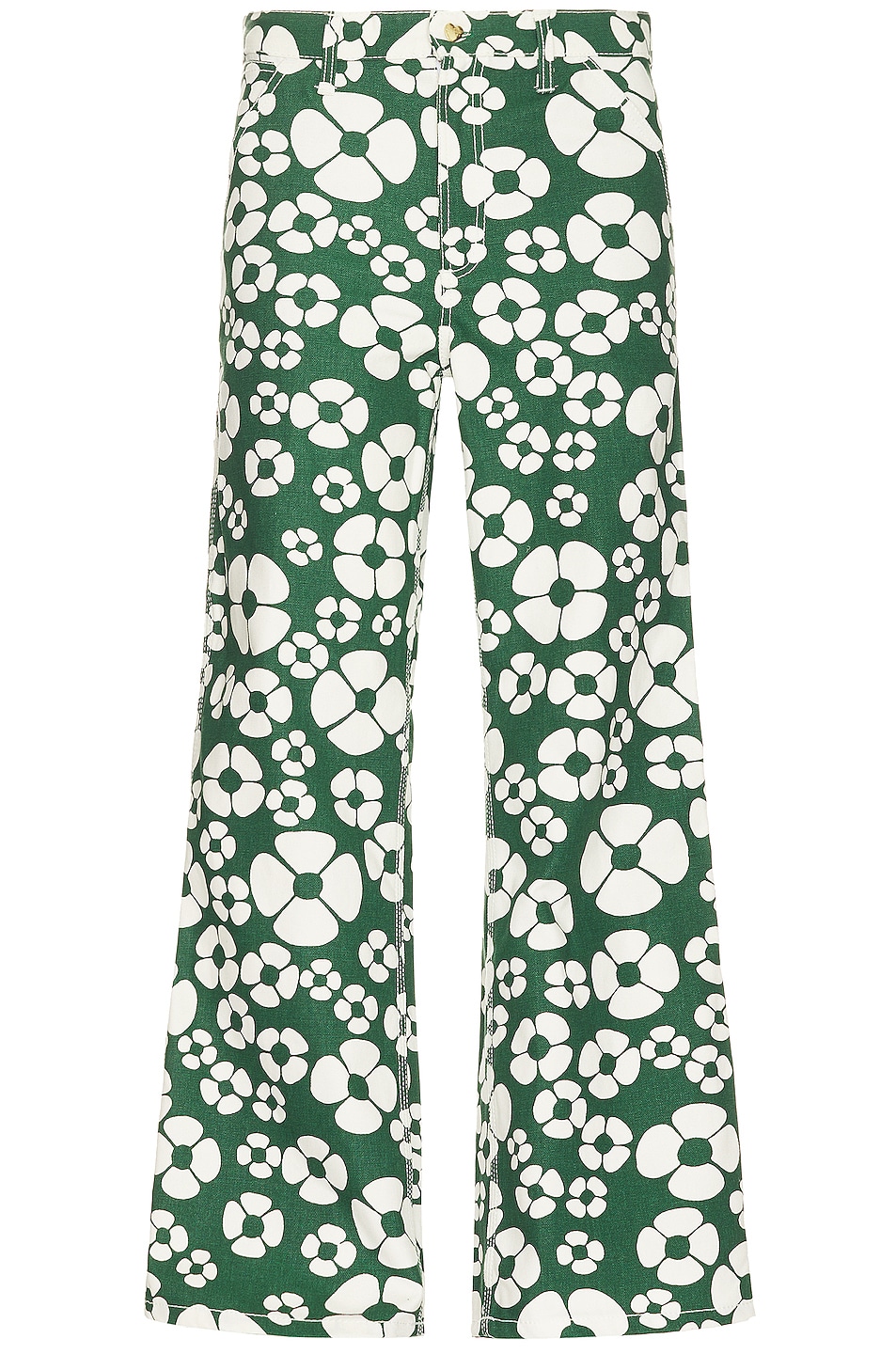 X Carhartt Printed Trouser In Forest Green