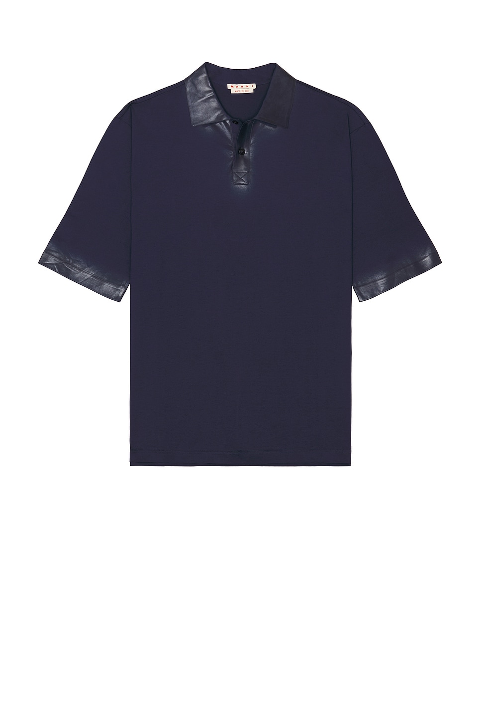 Shop Marni Polo Neck Shirt In Midnight