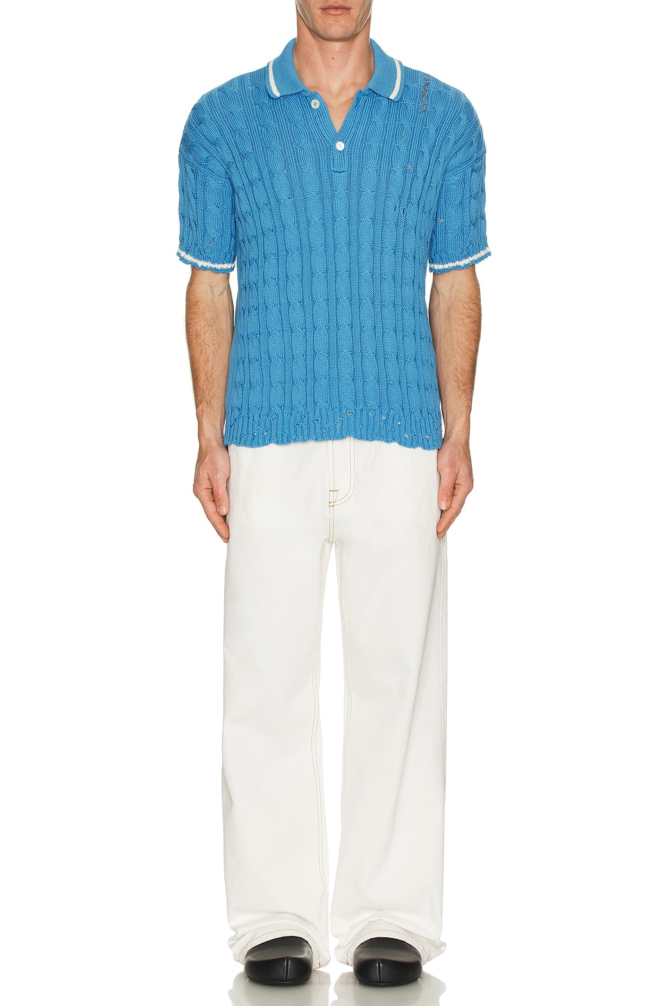 Image 1 of Marni Polo Neck Top in Azure