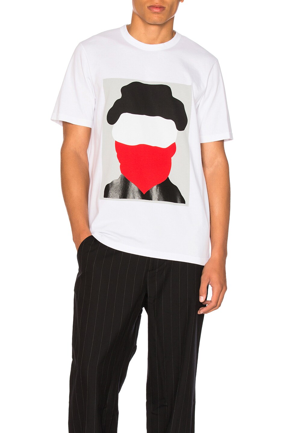 Image 1 of Marni Garment Dyed Face Tee in White