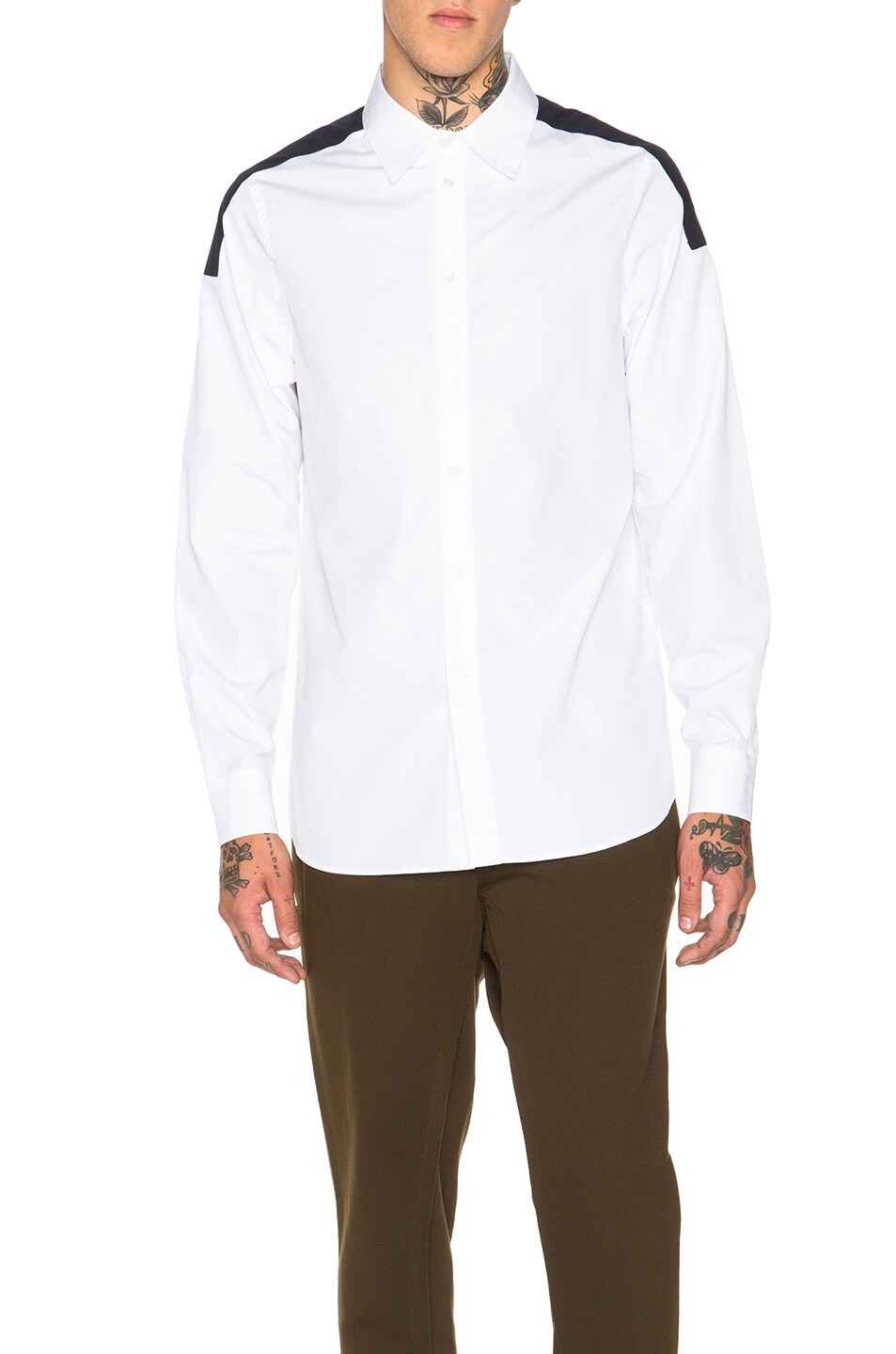 Image 1 of Marni Polo Neck Shirt in Lily White & Blublack