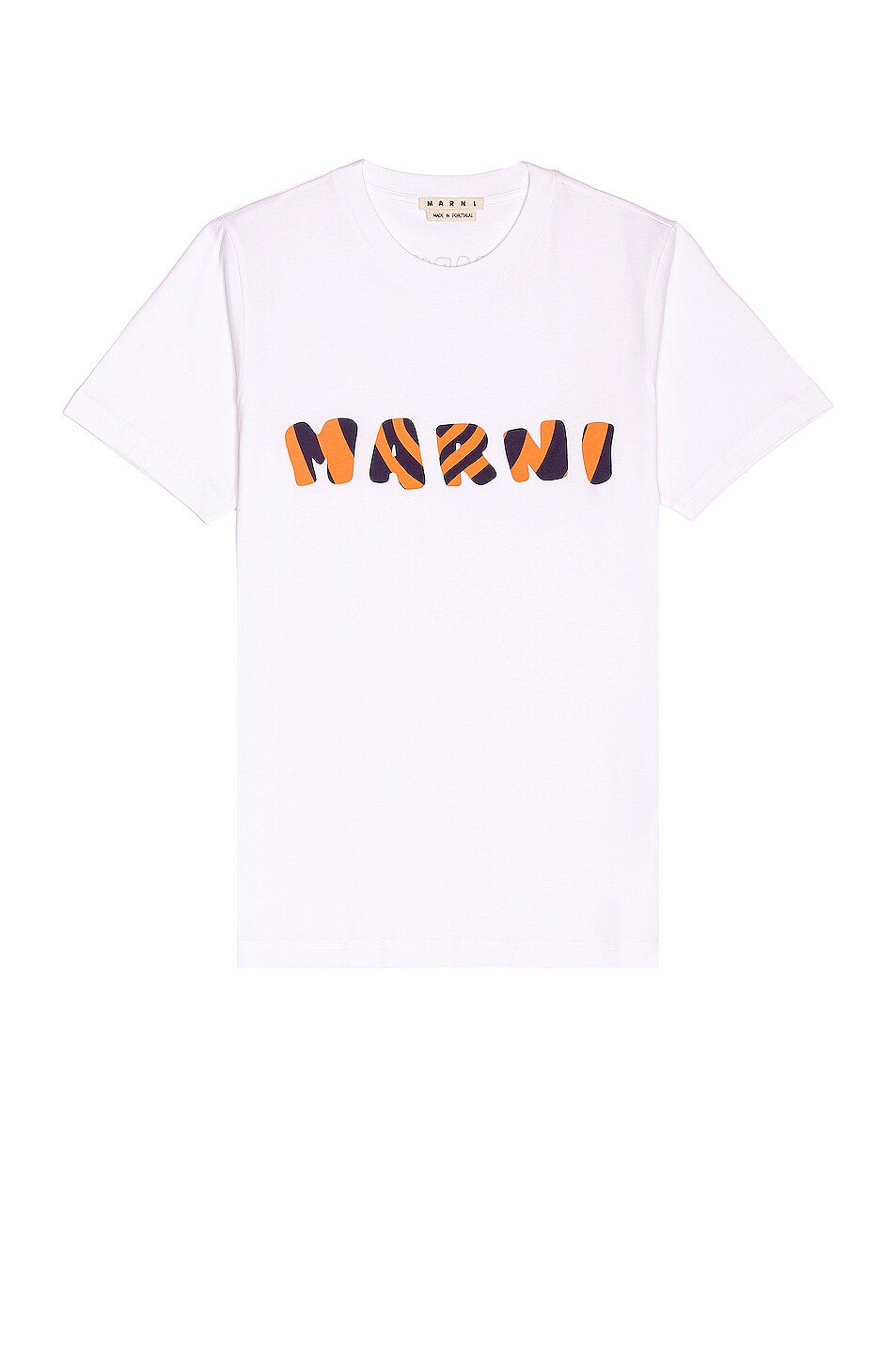 Image 1 of Marni Embroidered Logo T-Shirt in Lily White