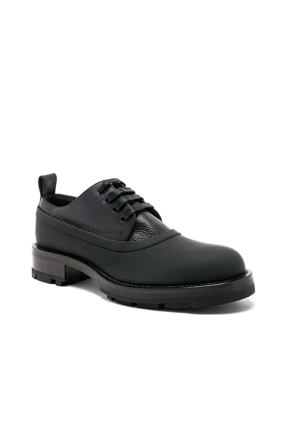 Image 1 of Marni Lace Up Leather Dress Shoes in Black