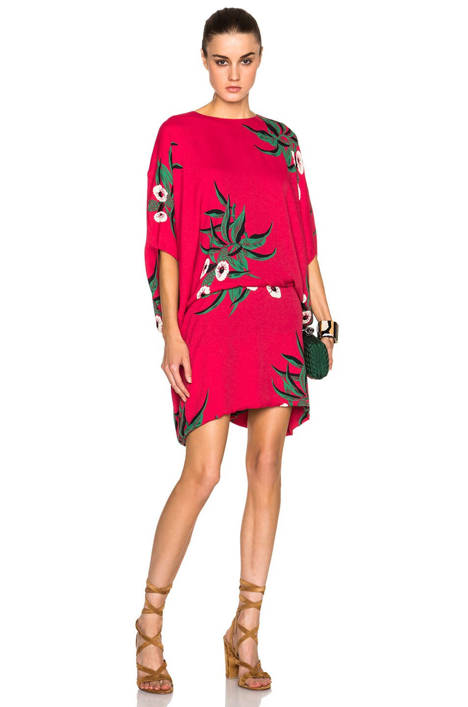 Image 1 of Marni Sable Caftan Dress in Rouge Red