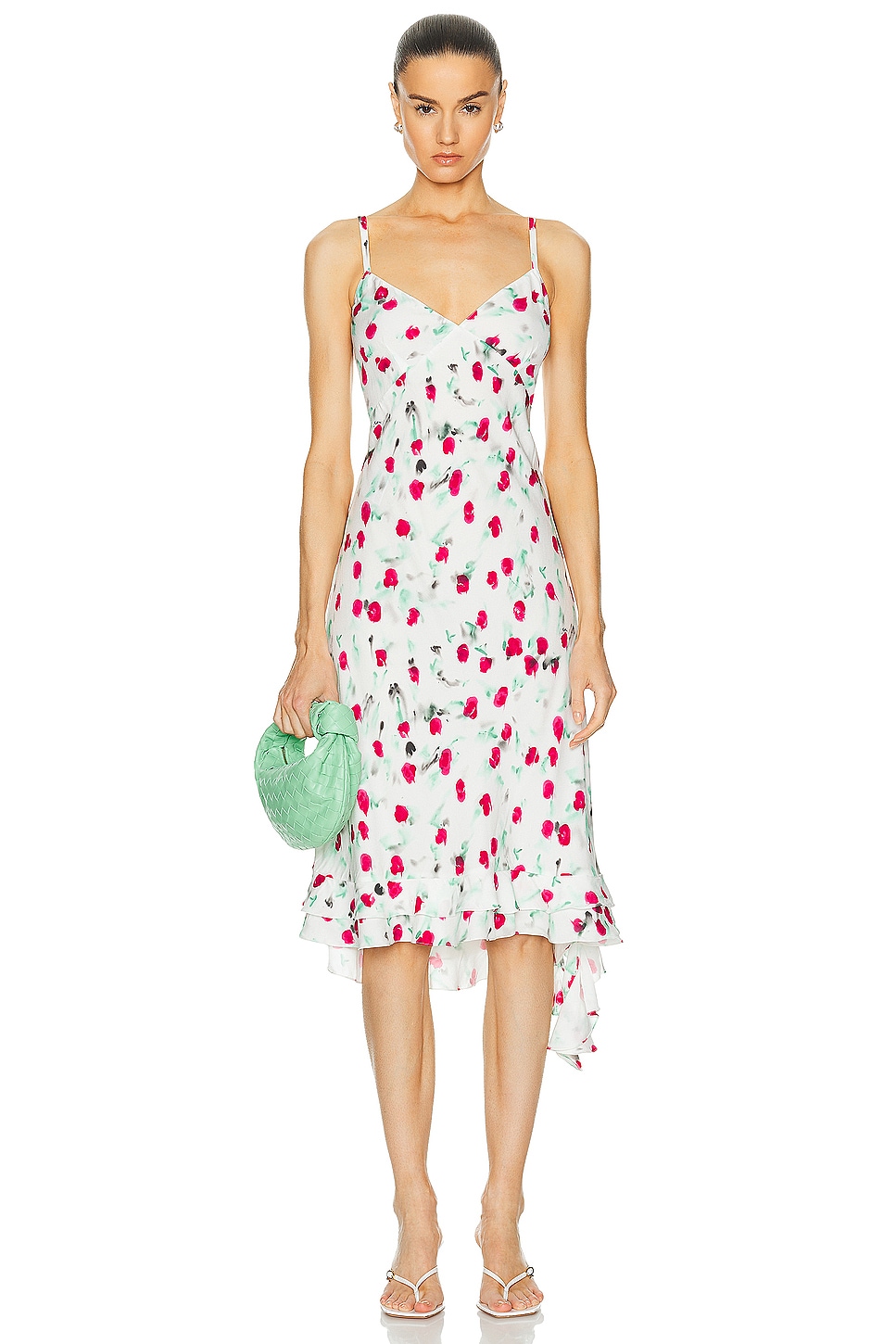 Image 1 of Marni Patterned Dress in Lily White