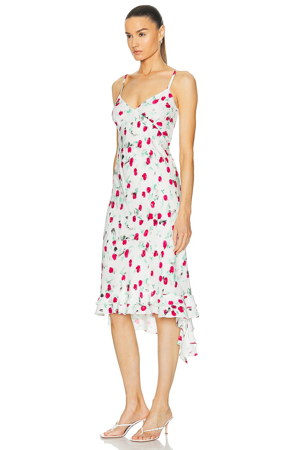 Marni Patterned Dress in Lily White FWRD