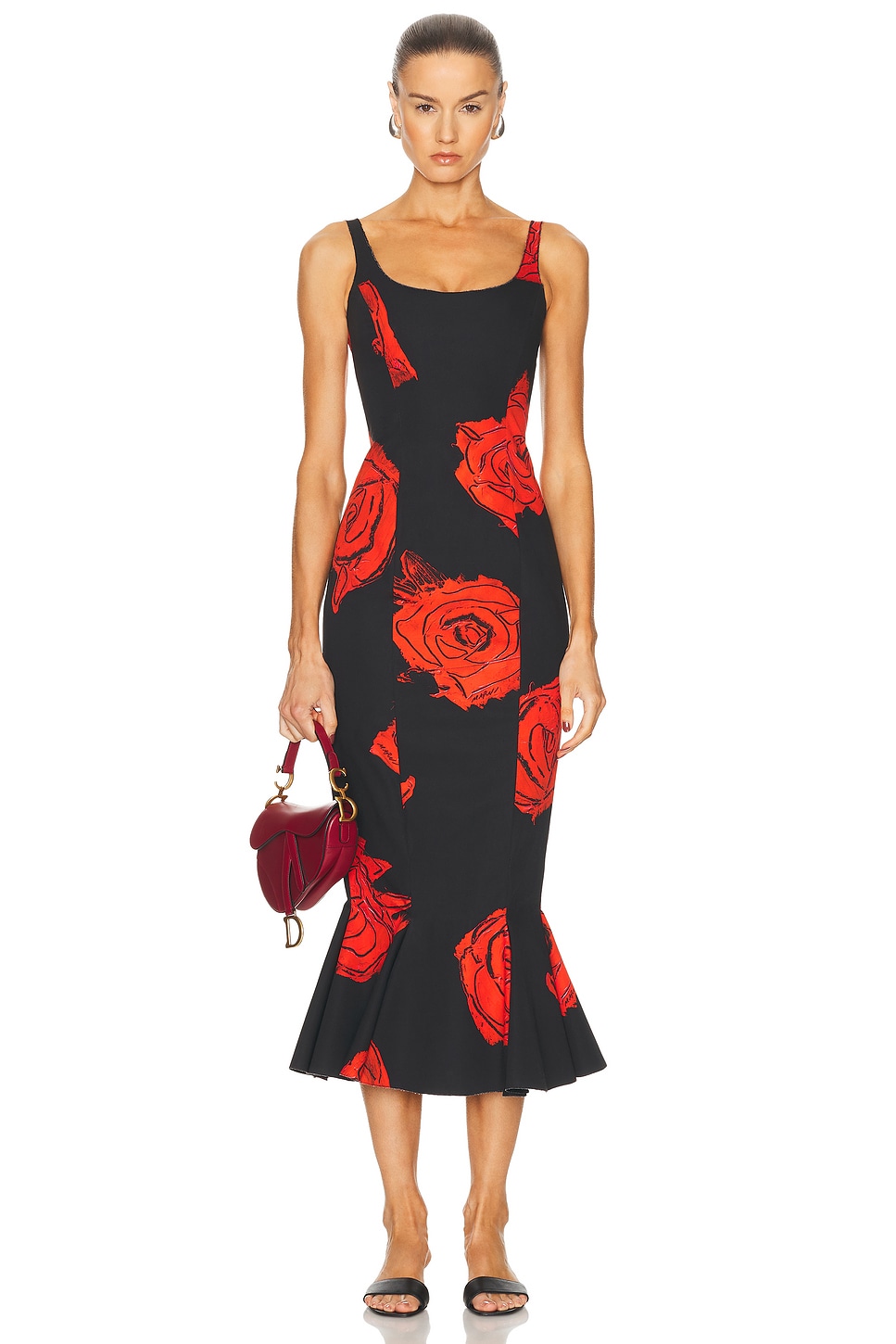 Image 1 of Marni Long Trumpet Dress in Black
