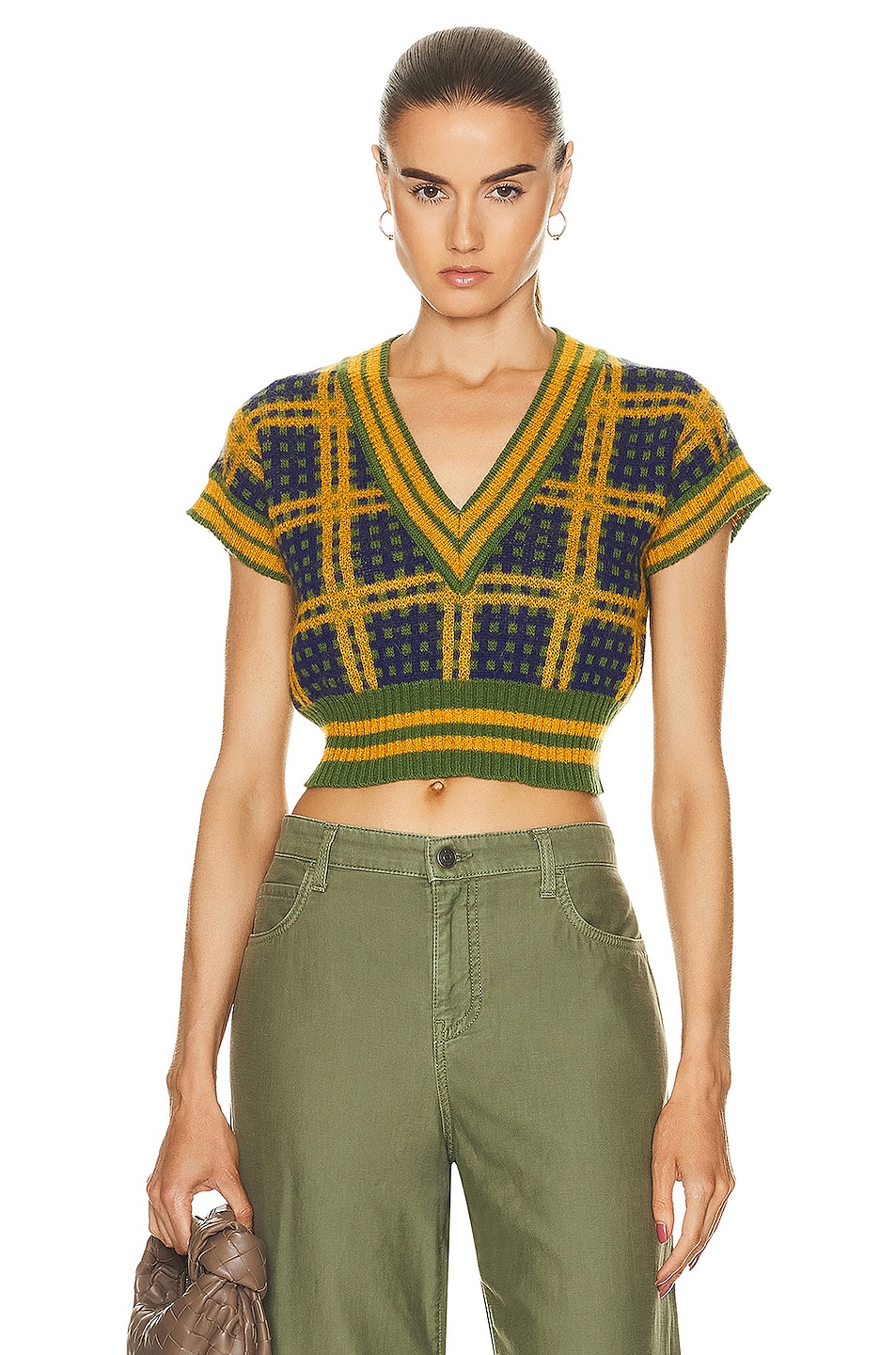 Image 1 of Marni V-neck Sweater in Lawngreen