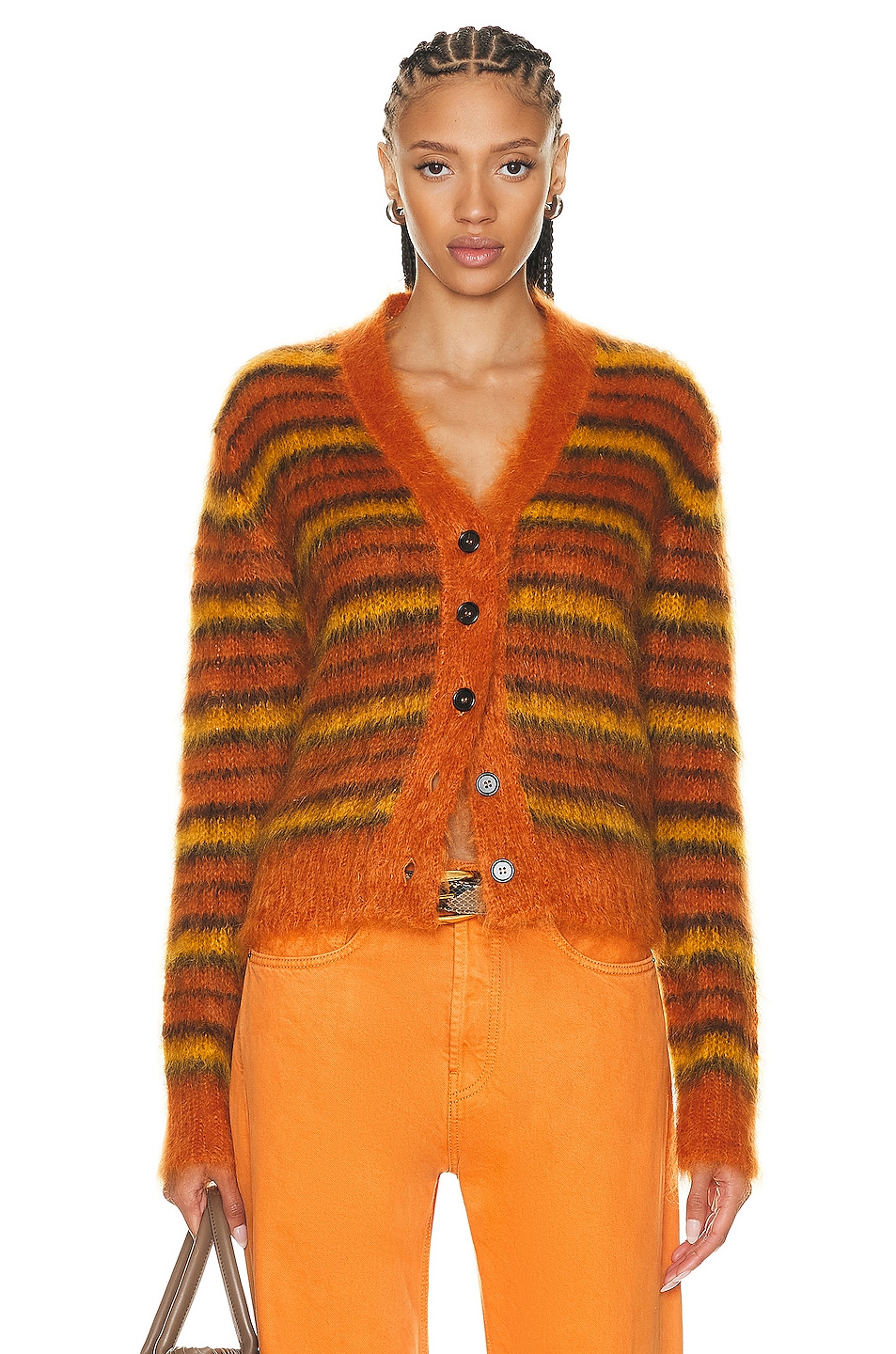 Image 1 of Marni Long Sleeve Cardigan in Lobster