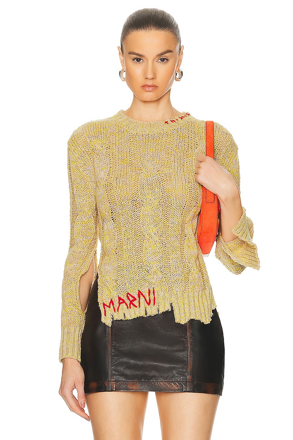 Image 1 of Marni Round Neck Sweater in Mly56 Ufc068