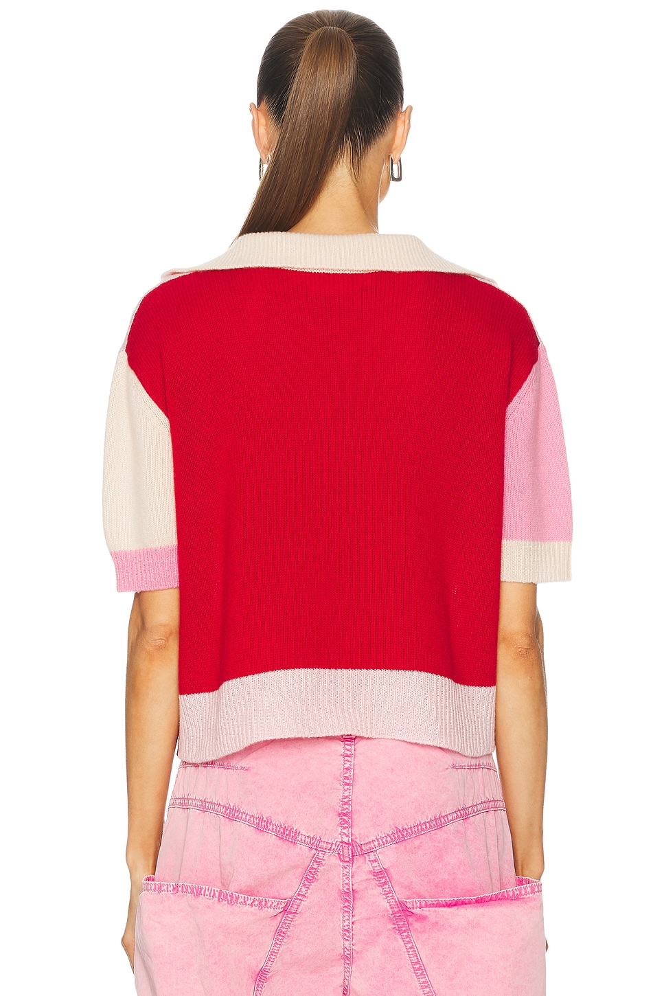 Image 4 of Marni Short Sleeve Sweater in Pink Gummy