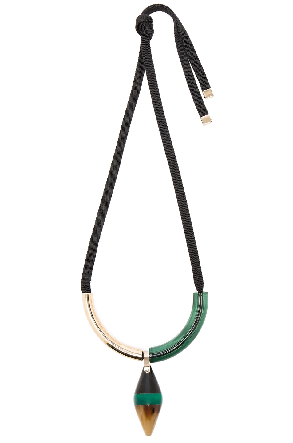 Image 1 of Marni Metal Necklace in Emerald