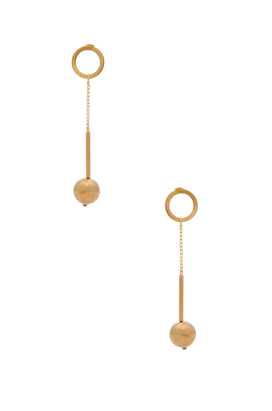 Image 1 of Marni Metal Earrings in Old Gold