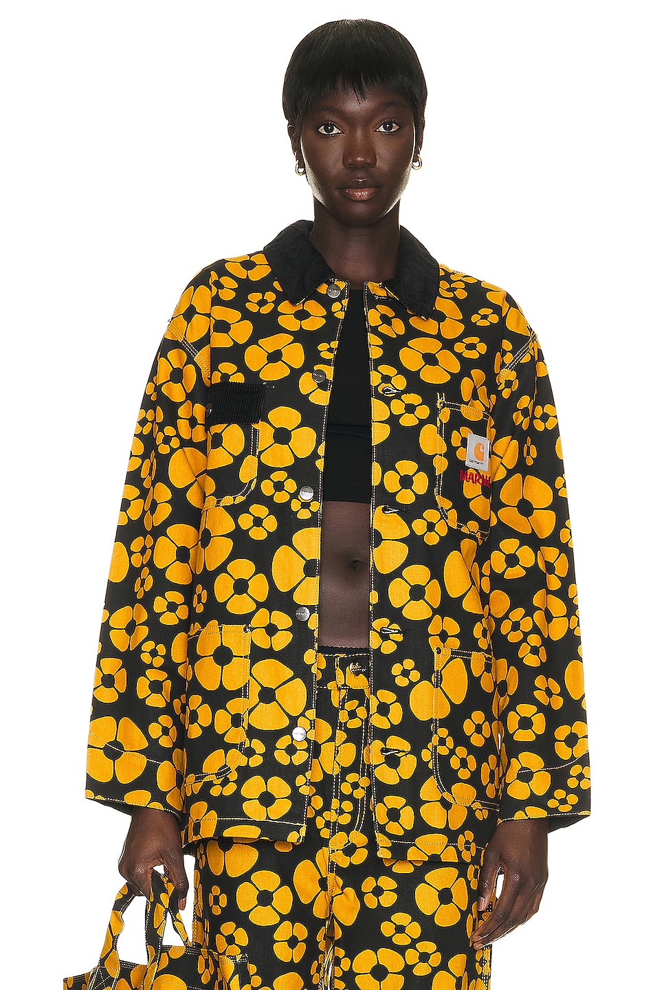 Image 1 of Marni x Carhartt Floral Jacket in Sunflower