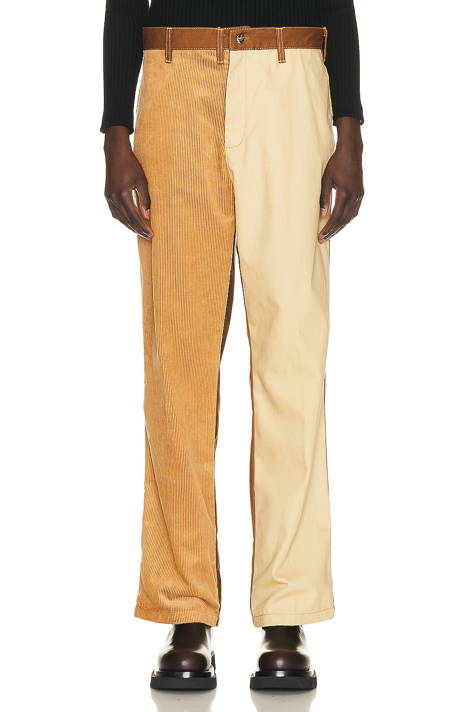 Image 1 of Marni x Carhartt Colorblock Trouser in Tobacco