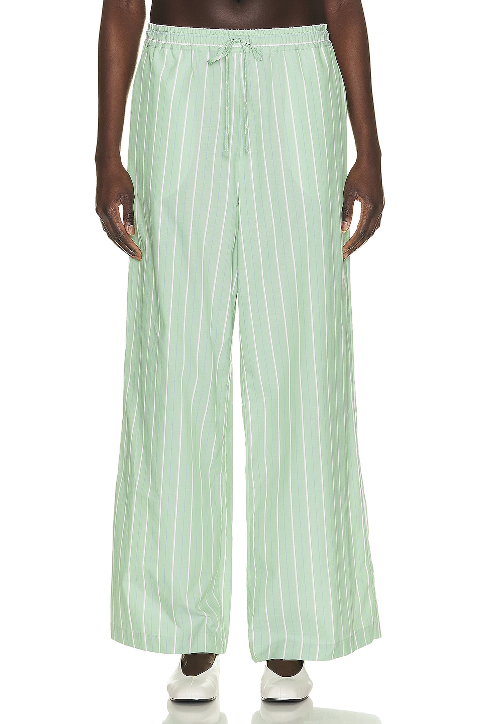 Image 1 of Marni Striped Wide Leg Pant in Millet