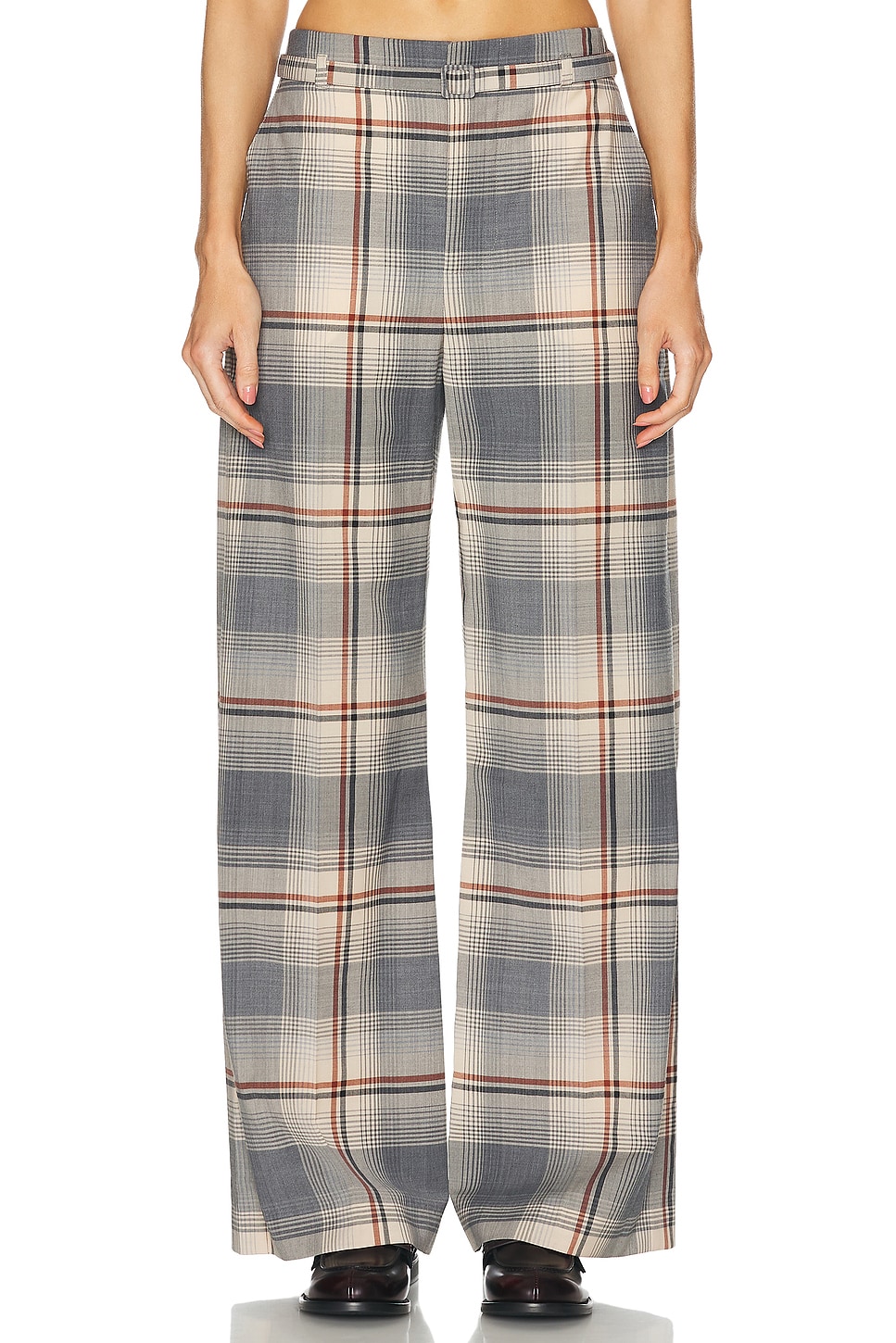 Shop Marni Wide Leg Trouser In Slate