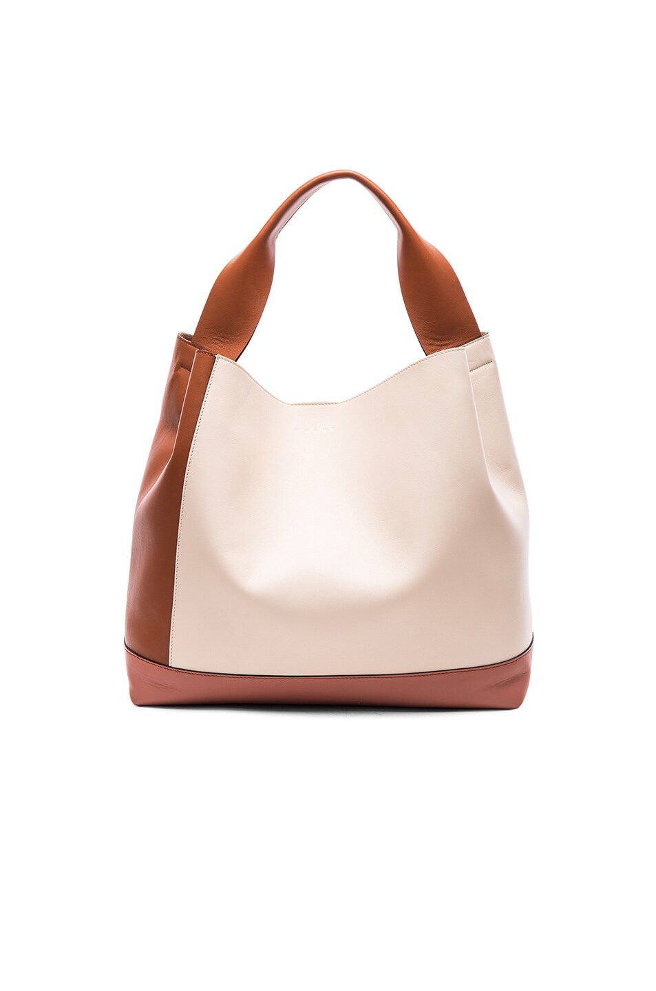 Image 1 of Marni Leather Shoulder Bag in Apricot, Glass & Rock