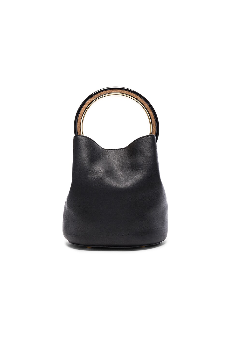 Image 1 of Marni Bucket Bag in Black & Gold