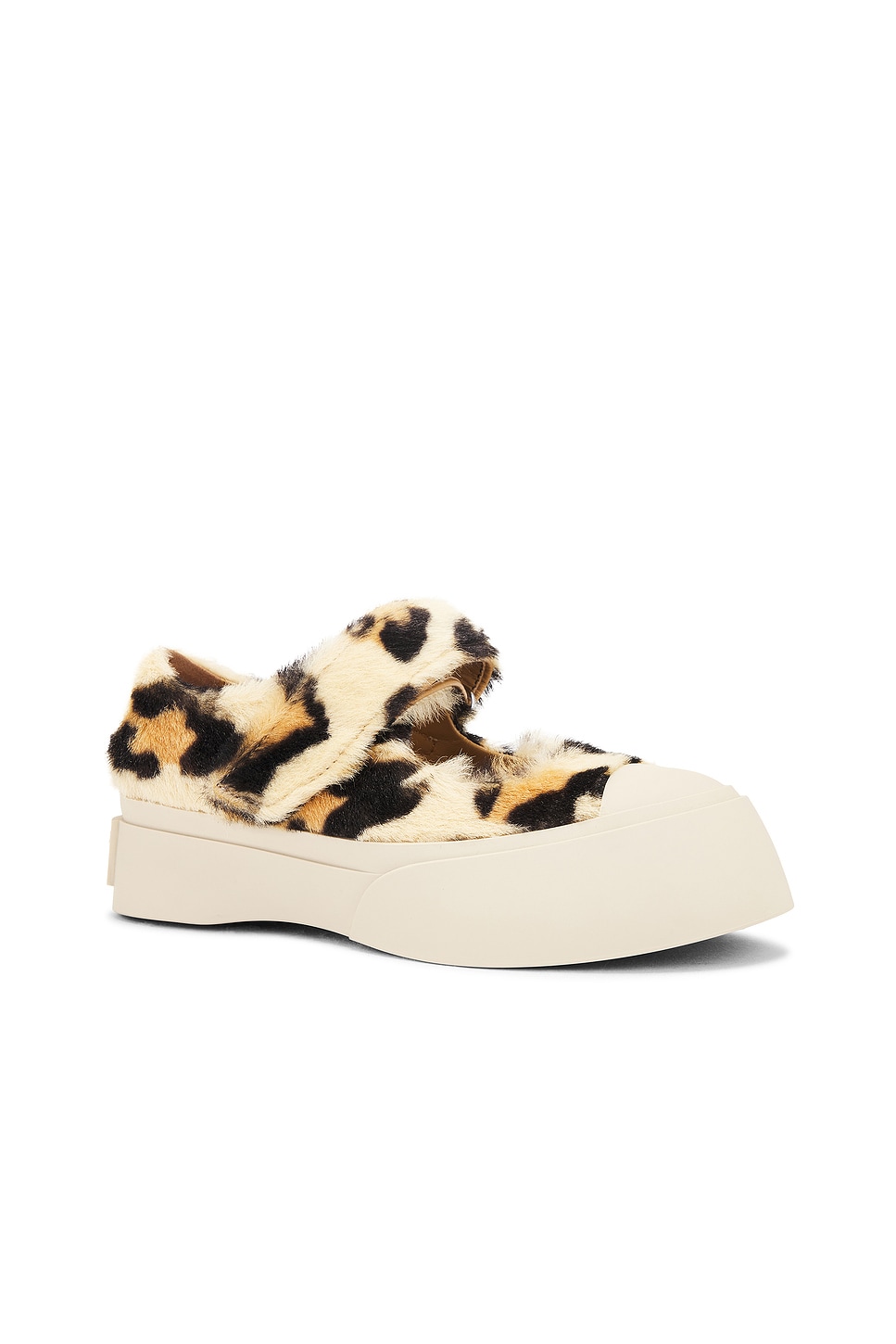 Shop Marni Mary Jane Sneaker In Yellow & Brown