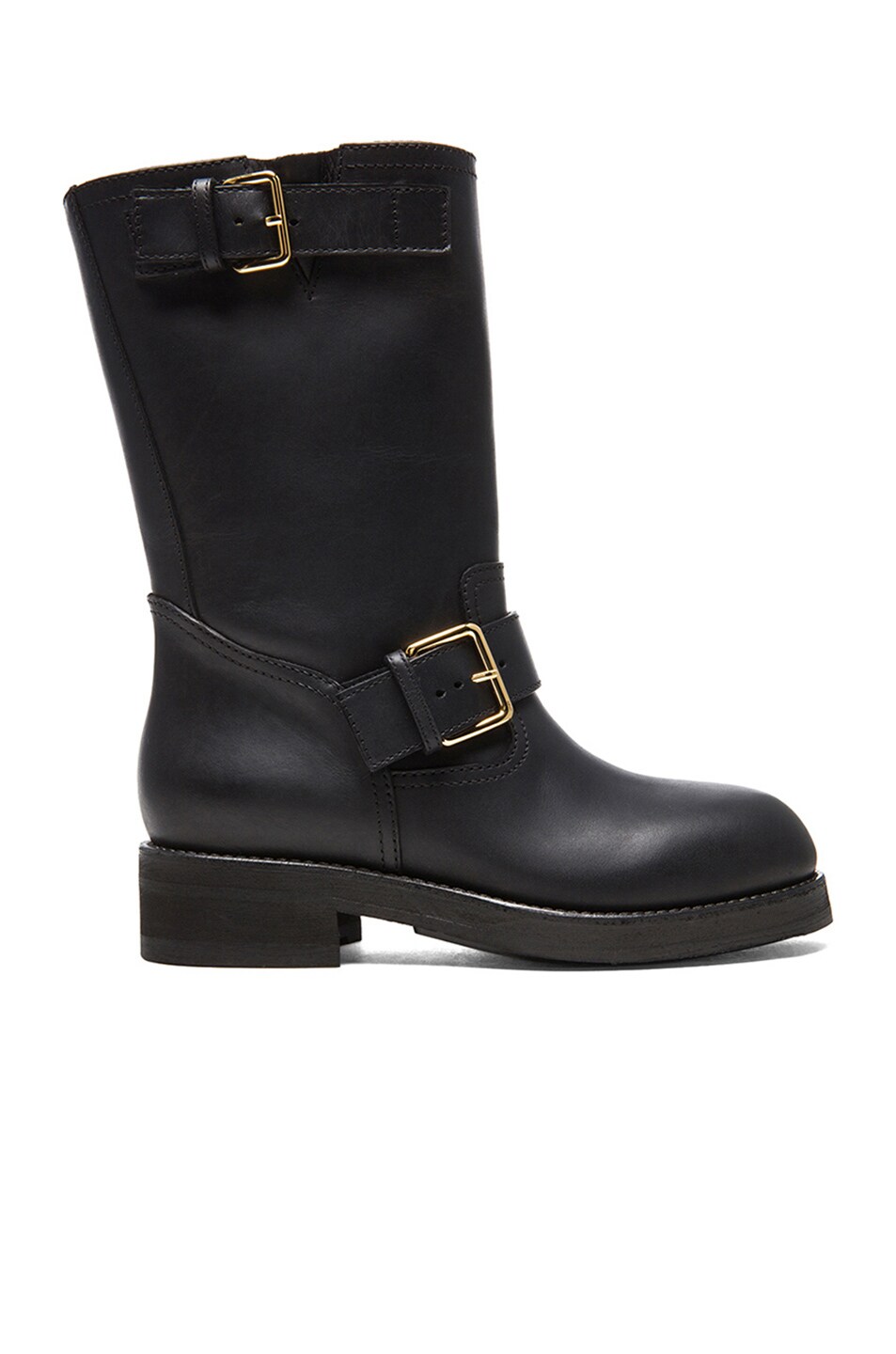 Image 1 of Marni Moto Leather Boots in Coal