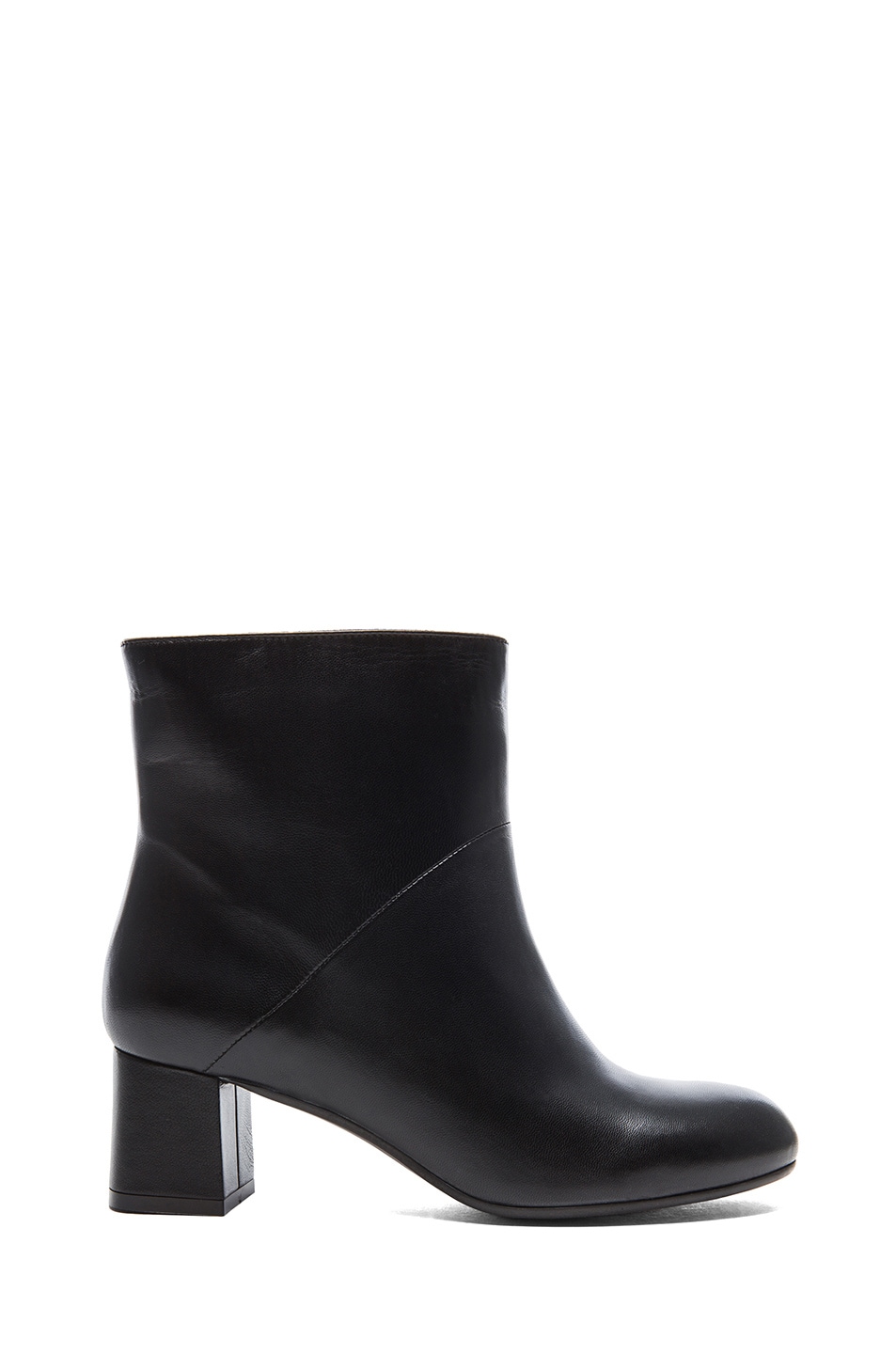 Image 1 of Marni Nappa Leather Ankle Booties in Coal
