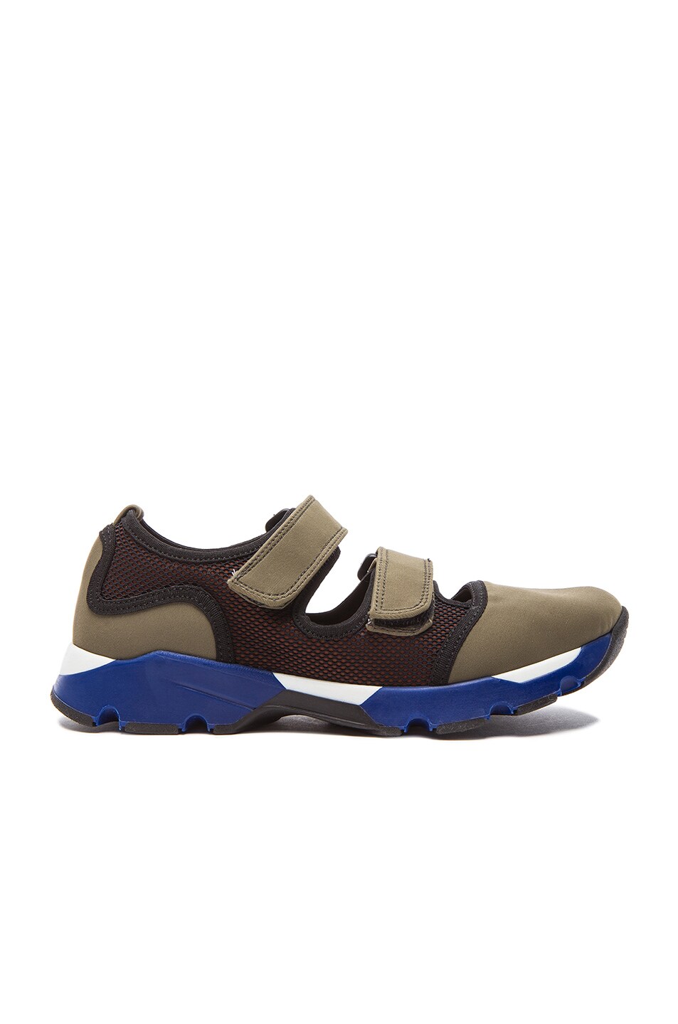 Image 1 of Marni Neoprene Trainers in Grass Curry