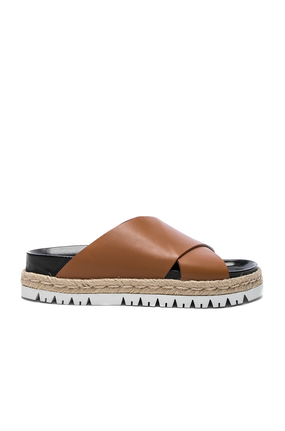 Image 1 of Marni Leather Fussbett Sandals in Marron