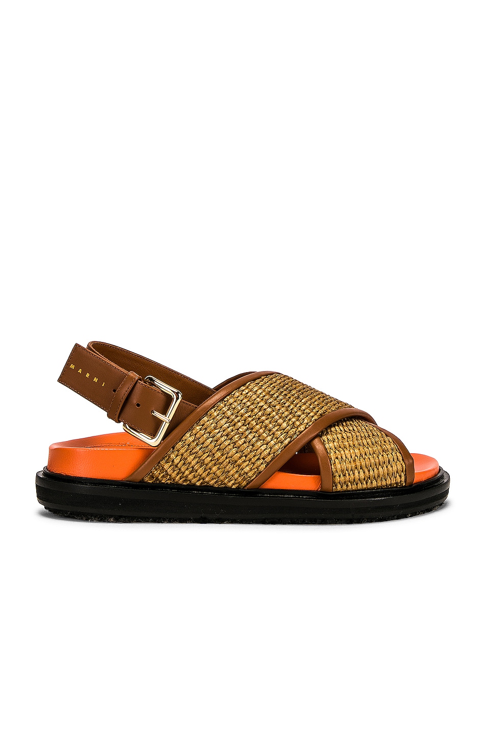 Image 1 of Marni Fussbett Sandals in Siena & Dust Apricot