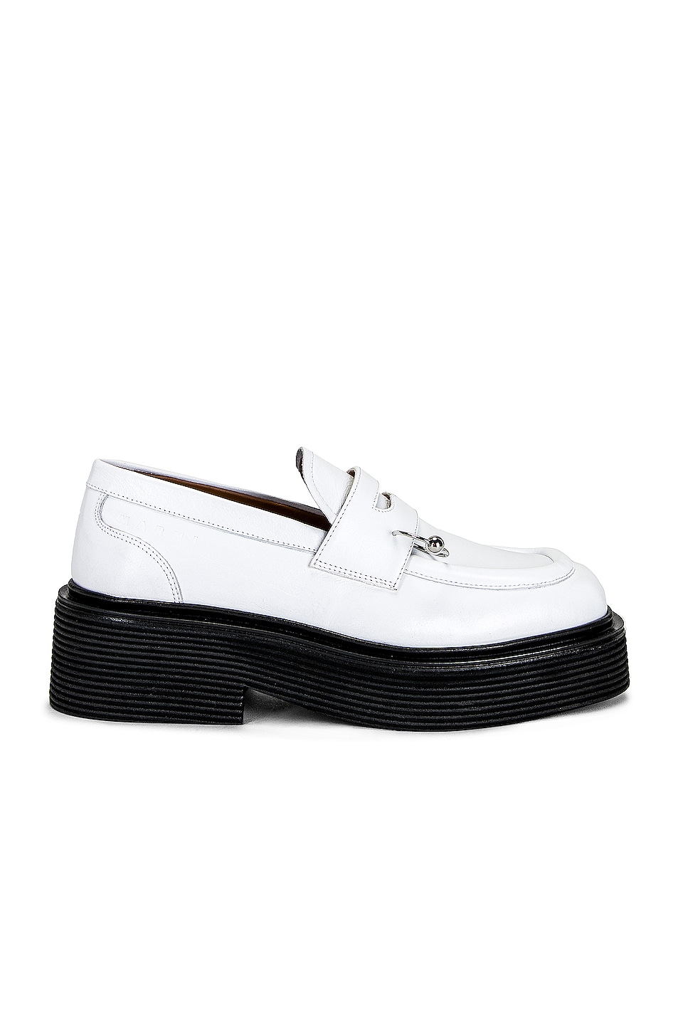 Image 1 of Marni Square Moccasins in Lily White