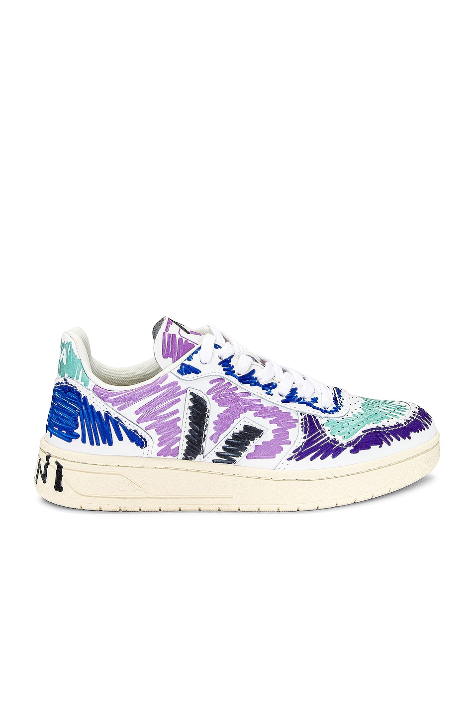 Image 1 of Marni X Veja Low Top Sneakers in Orchid & Black
