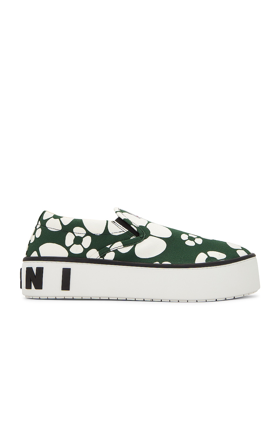Image 1 of Marni x Carhartt Paw Sneakers in Forest Green & Stone White