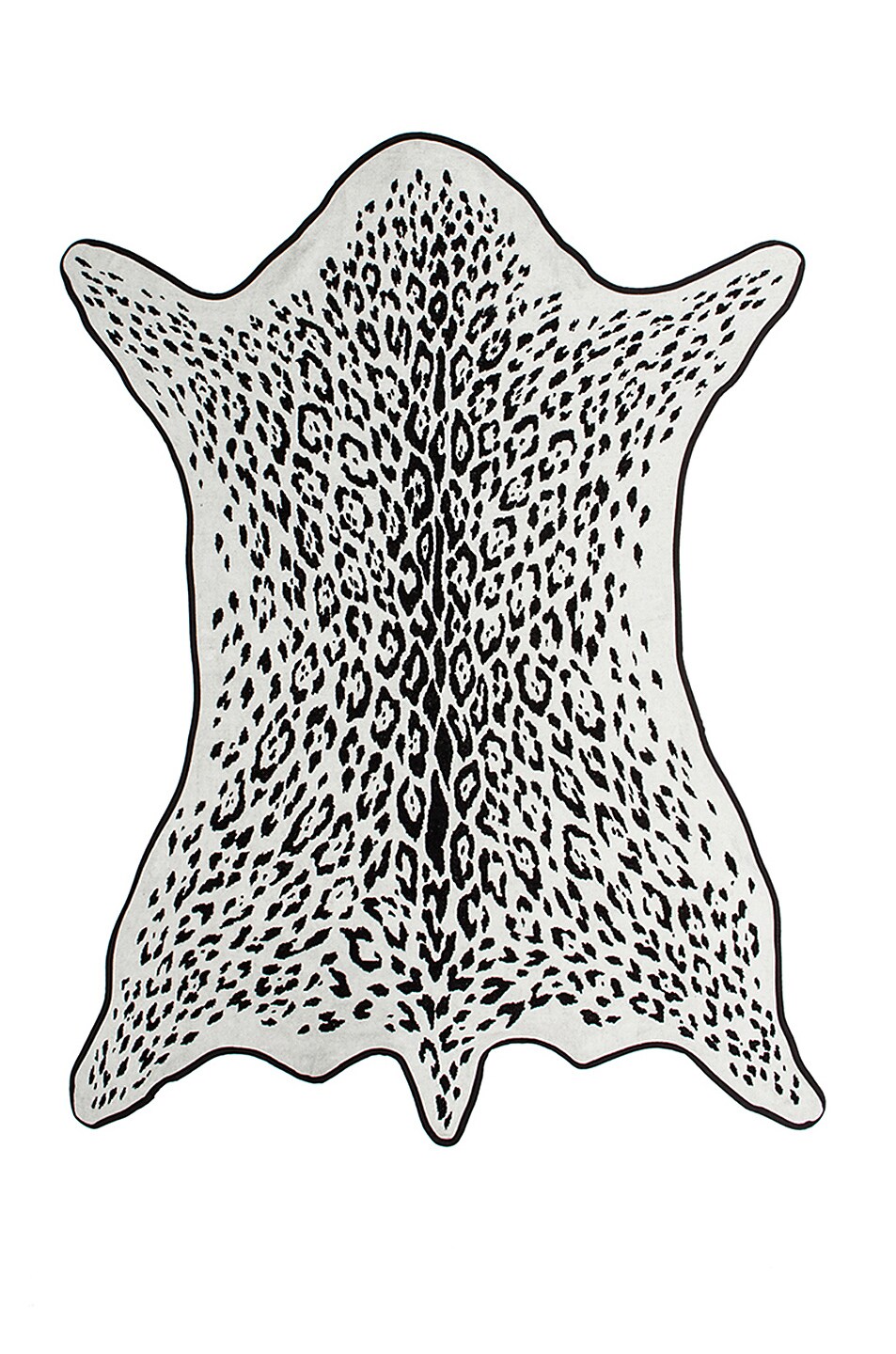 Image 1 of Maslin Jaguar Hide Beach Towel with Crossbody Strap in Black & Black