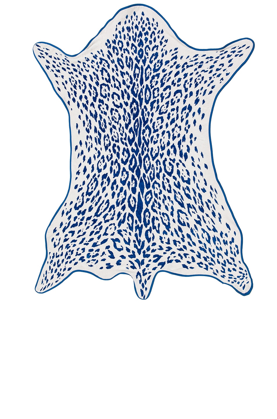 Image 1 of Maslin Jaguar Hide Beach Towel with Crossbody Strap in Marine & Natural