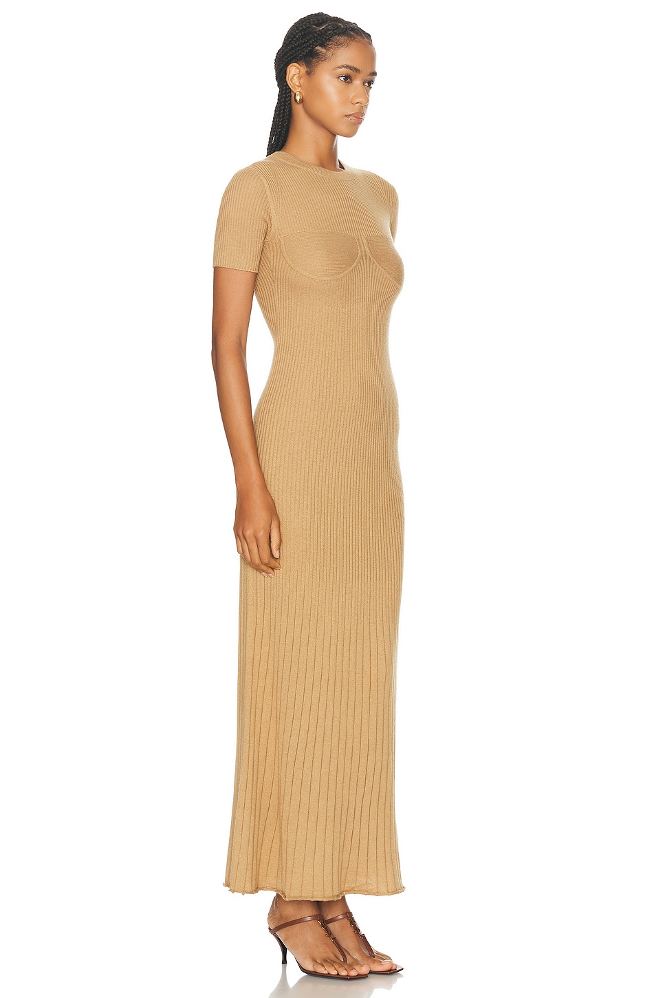 Shop Max Mara Europa Dress In Camel