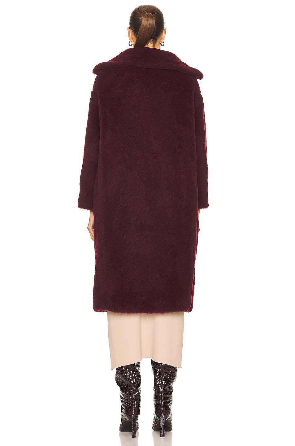 Max Mara Tedgirl Coat in Bordeaux | FWRD