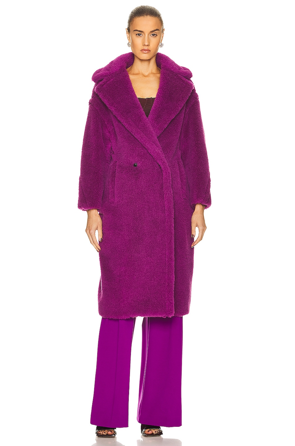 Max Mara Tedgirl Coat in Fuchsia | FWRD
