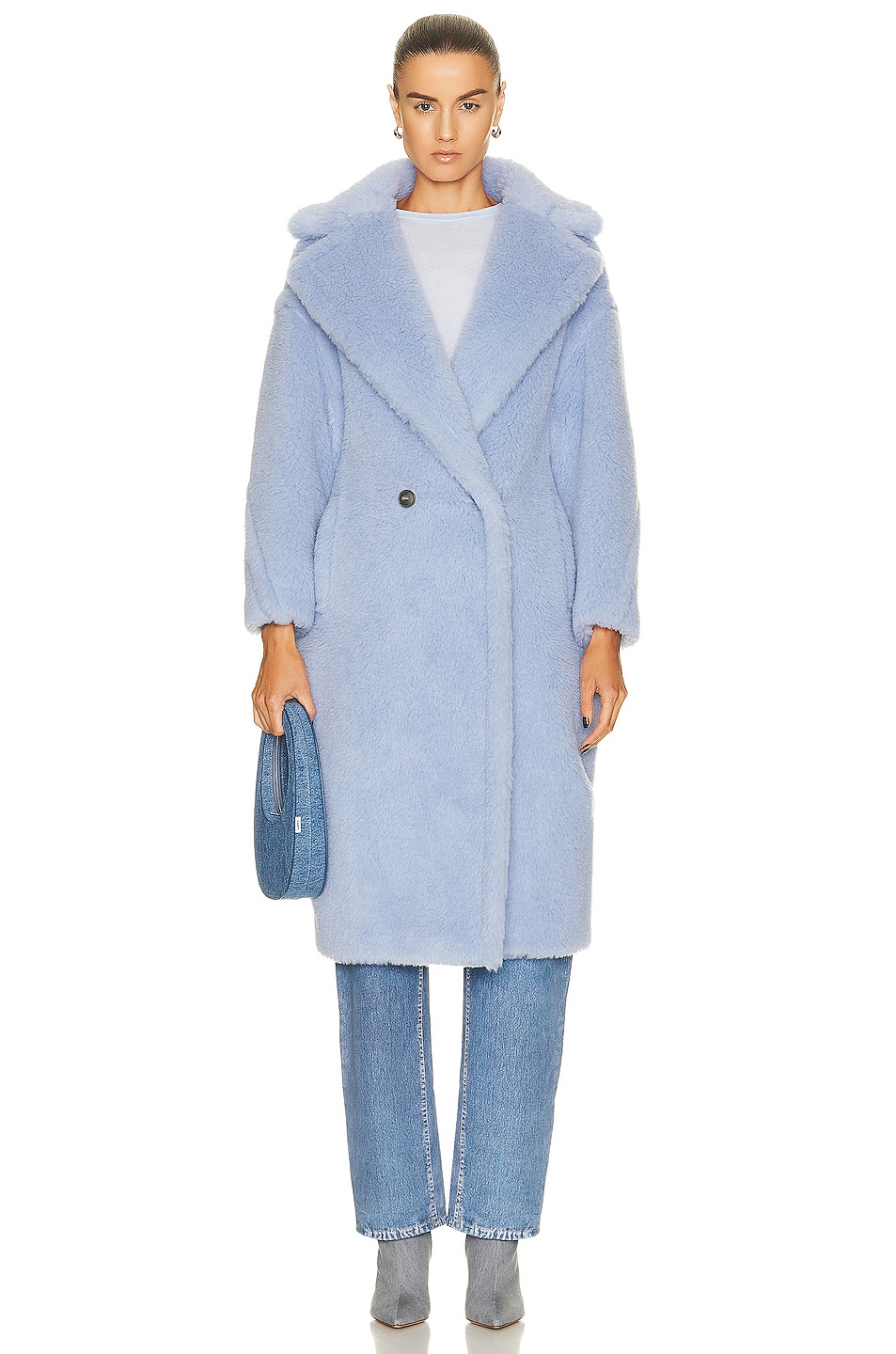 Image 1 of Max Mara Ted Girl Coat in Light Blue