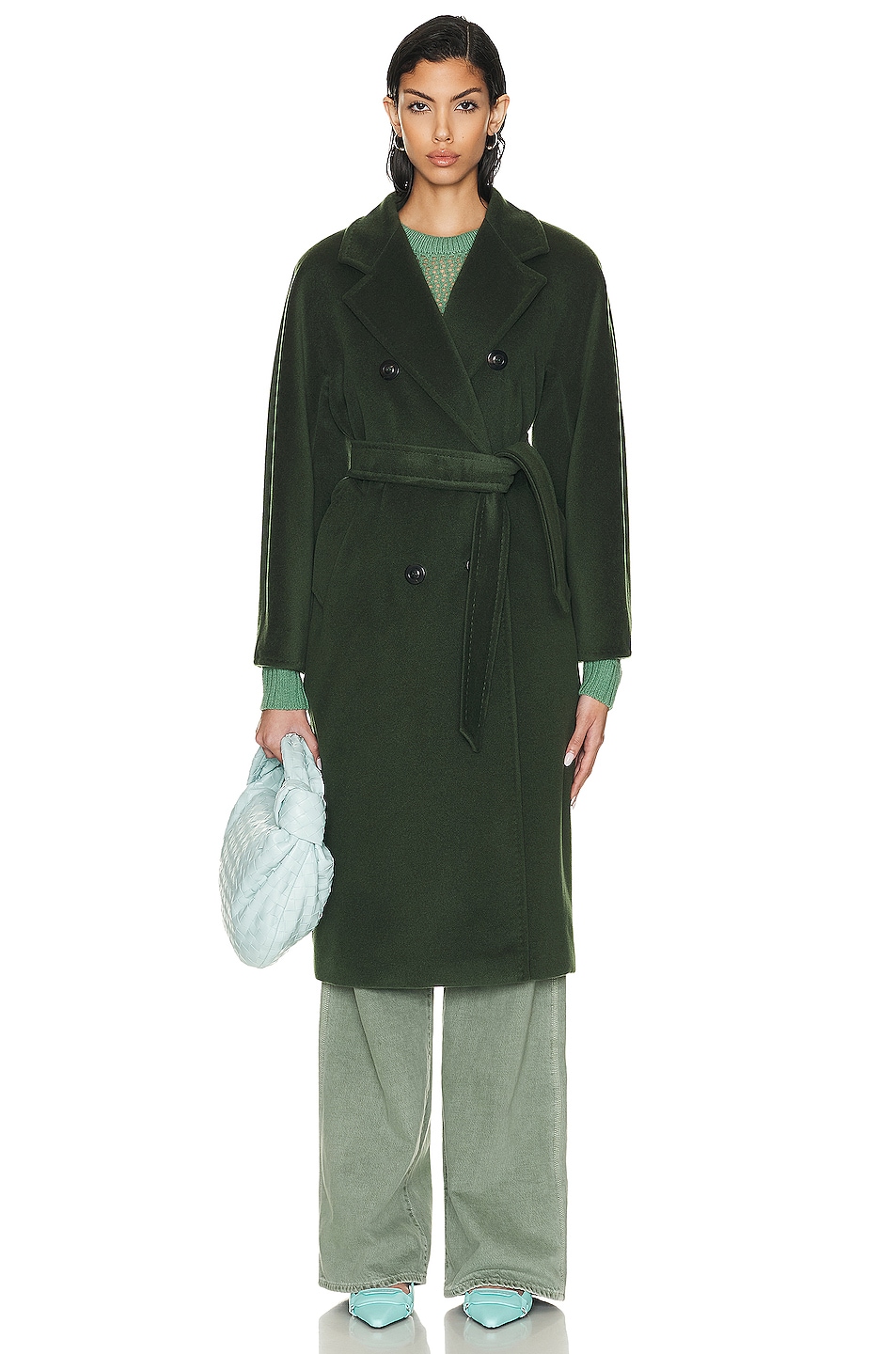 Image 1 of Max Mara Madame Coat in Moss Green