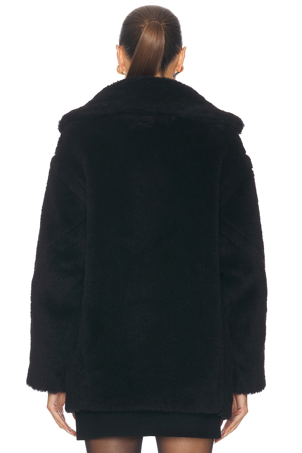 Max Mara Olga Short Coat in Black FWRD