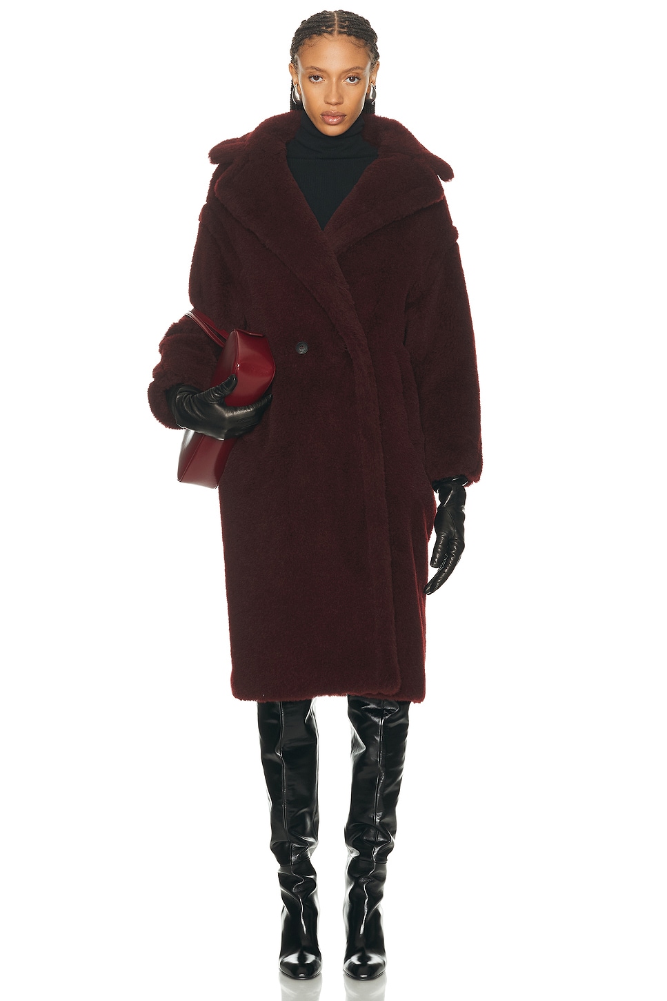Image 1 of Max Mara Tedgirl Coat in Cherry