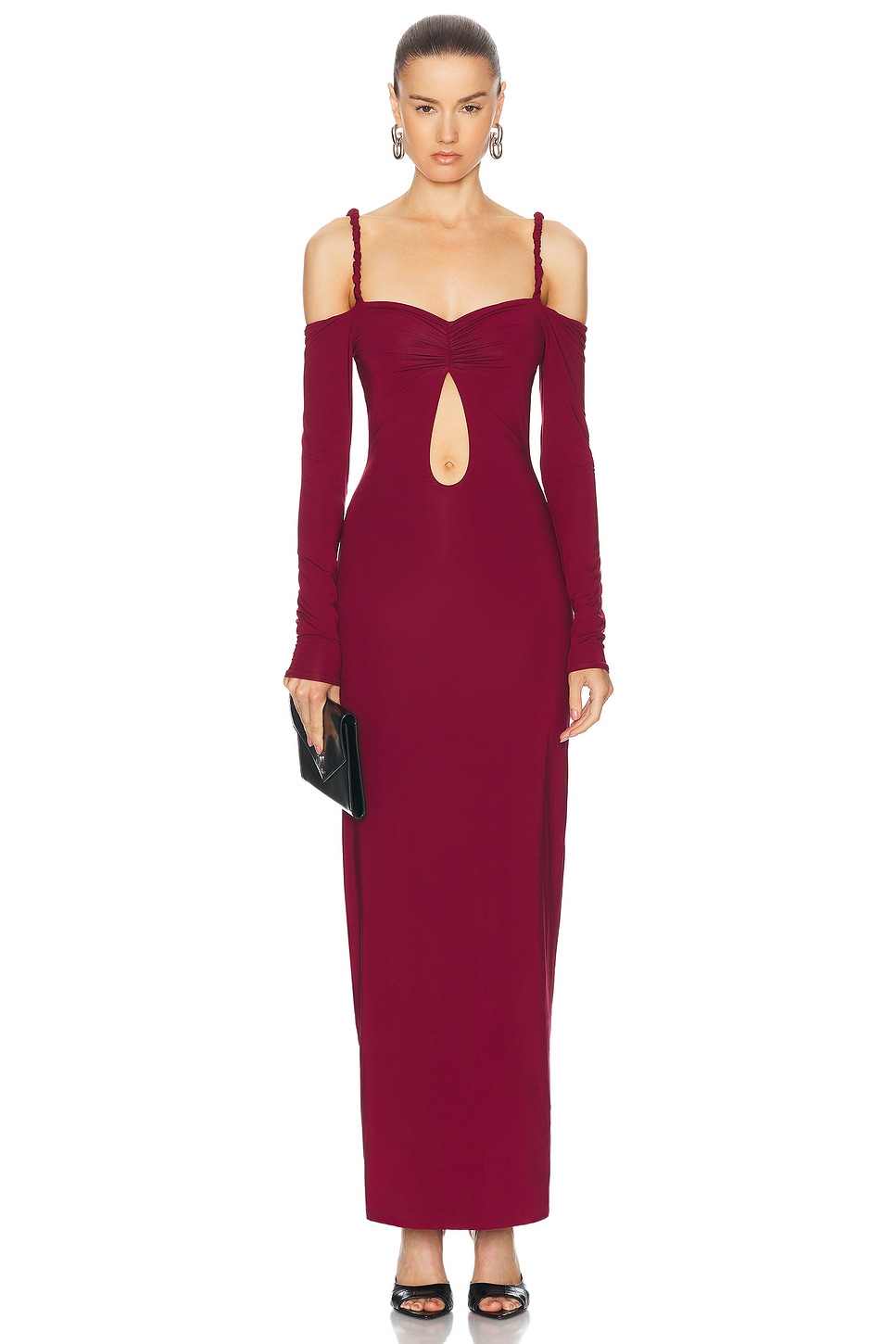 Image 1 of Maygel Coronel Calice Dress in Burgundy