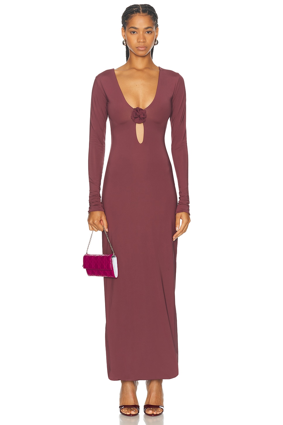 Image 1 of Maygel Coronel Lucir Dress in Cabernet