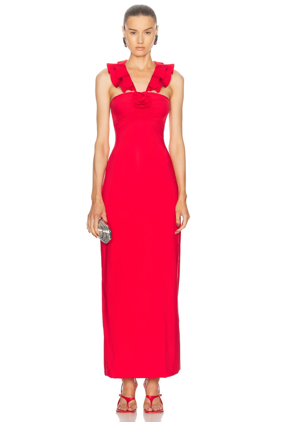 Shop Maygel Coronel Sortilegio Dress In Red