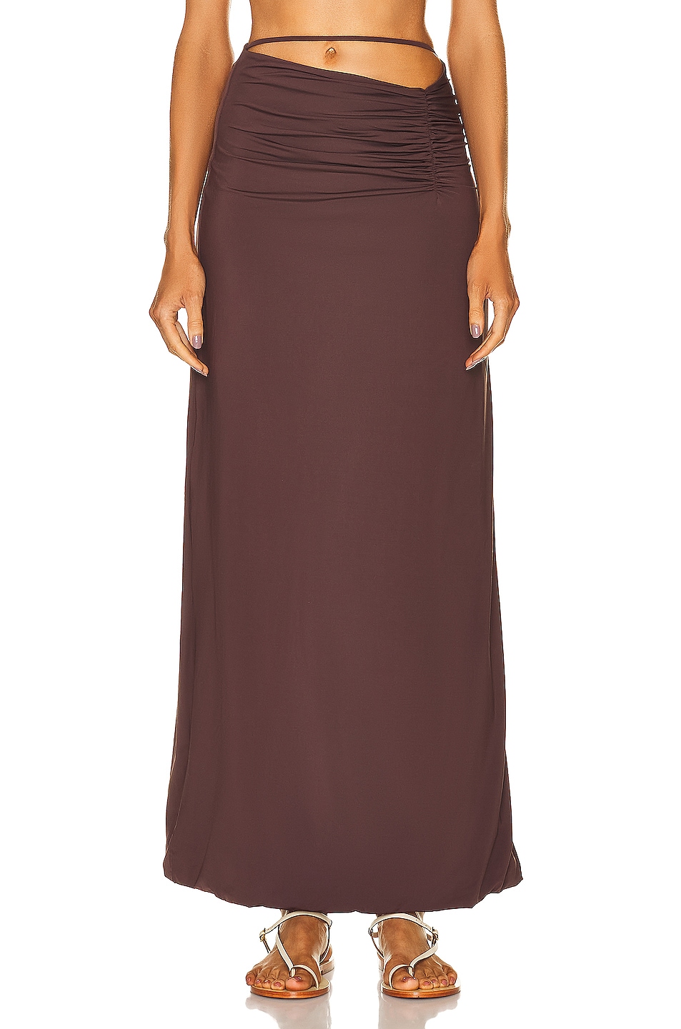 Image 1 of Maygel Coronel Rea Maxi Skirt in Brown