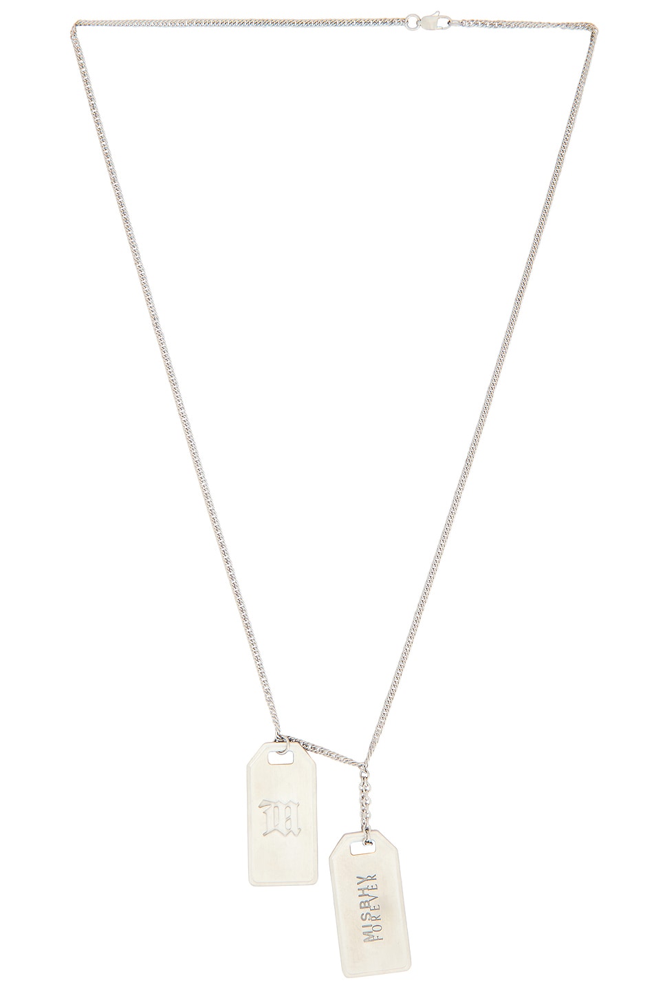 Image 1 of MISBHV Forever Dog Tag Necklace in Silver