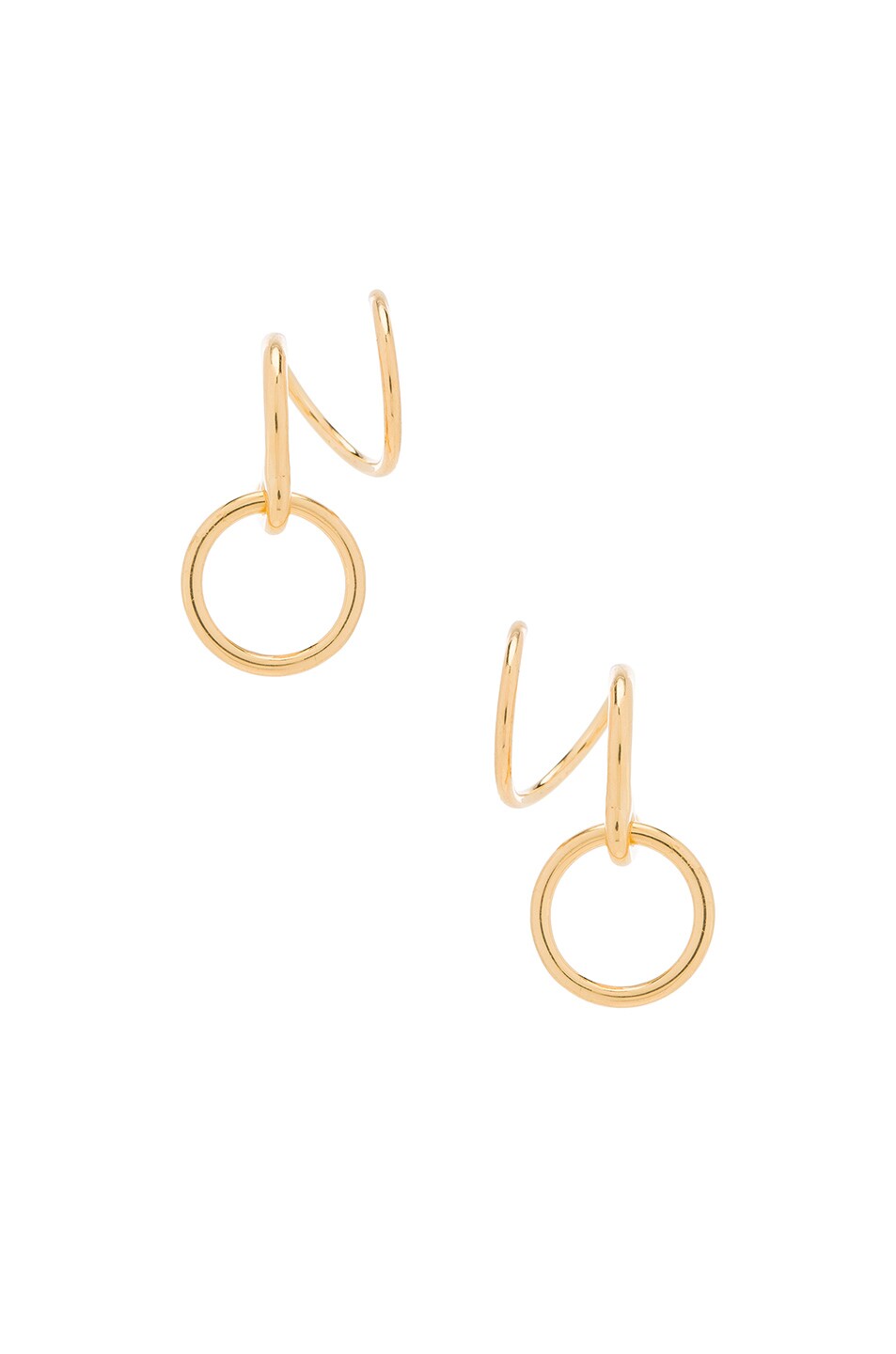 Image 1 of Maria Black Saga Twirl Earrings in Gold