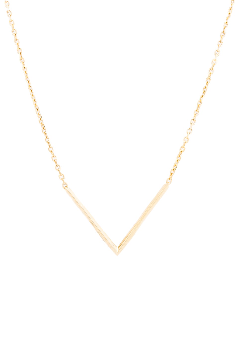 Image 1 of Maria Black 14 Karat Long Check Necklace in Gold