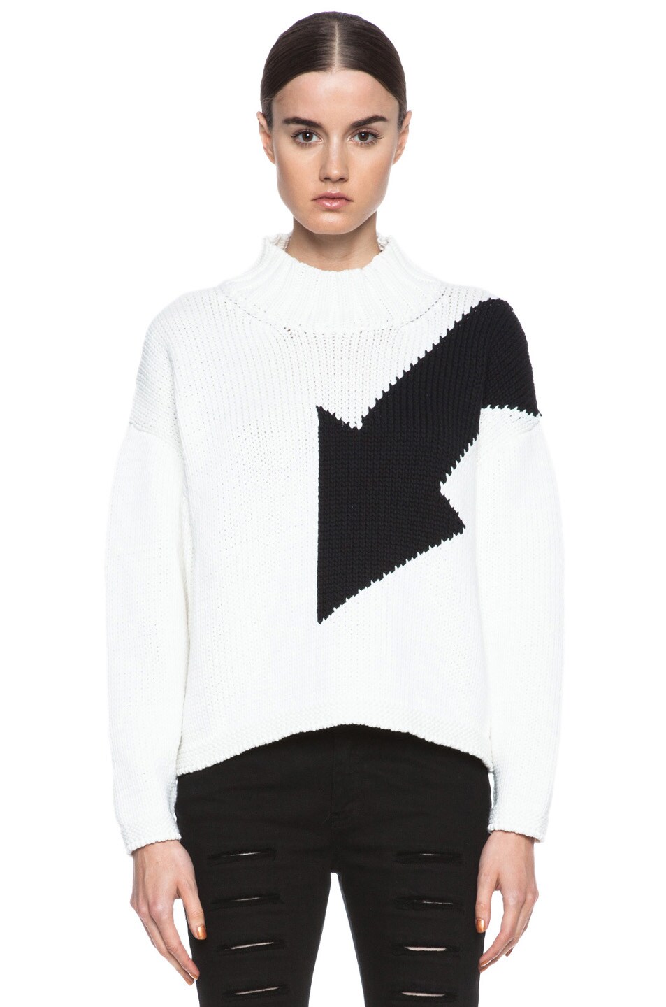 Image 1 of McQ Alexander McQueen Big Arrow Knit Jumper in Lily White
