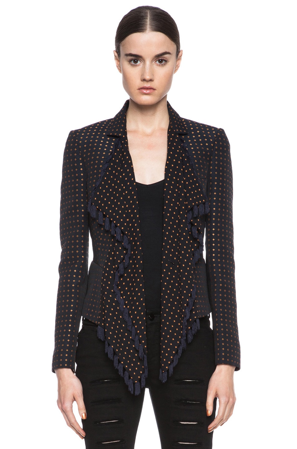 Image 1 of McQ Alexander McQueen Scarf Poly-Blend Jacket in Nero Navy